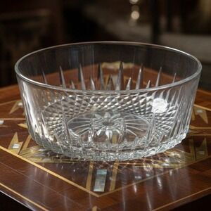 Arcoroc France Crystal Clear Salad Bowl, Vintage Starburst Design, Dinnerware